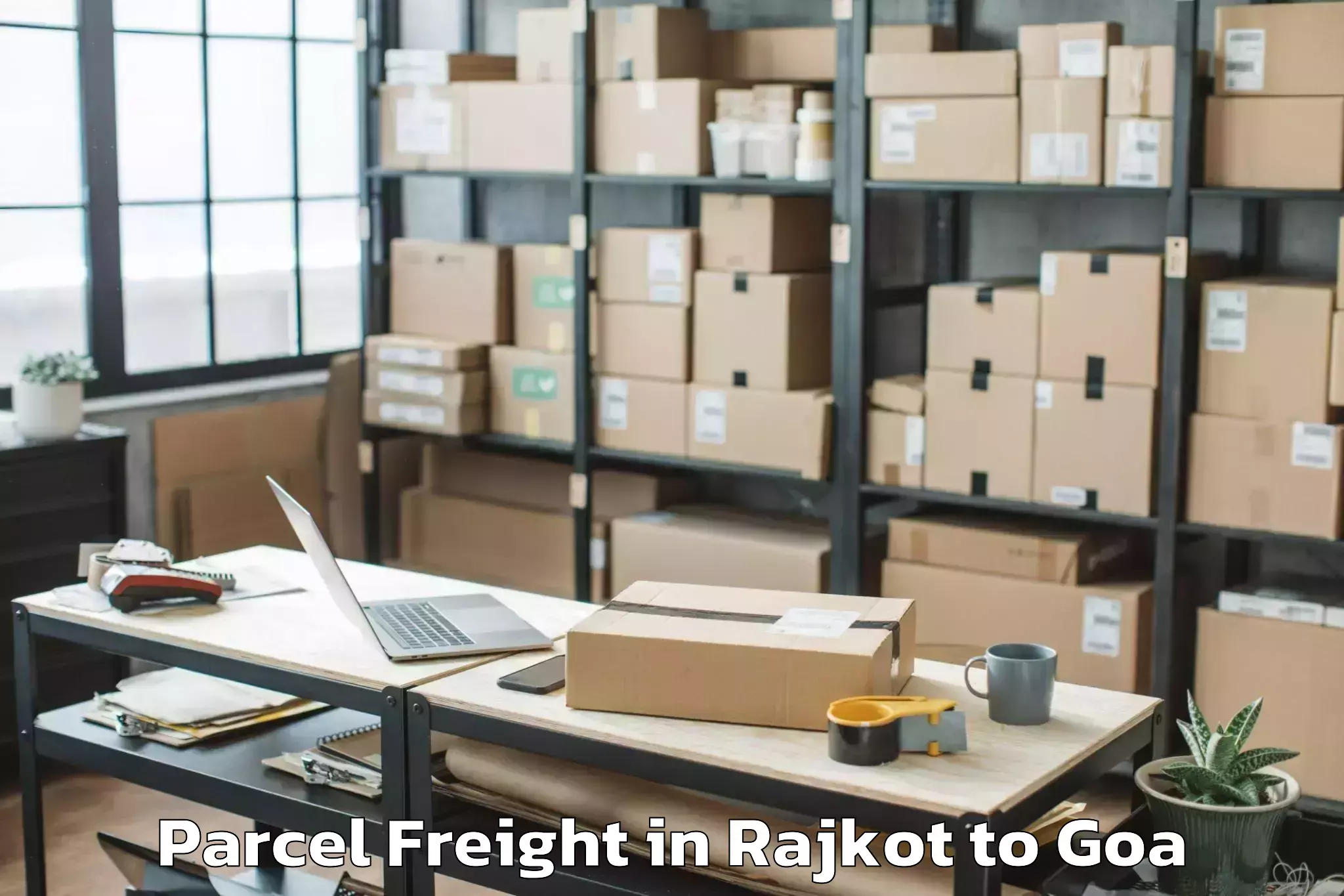 Easy Rajkot to Colovale Parcel Freight Booking